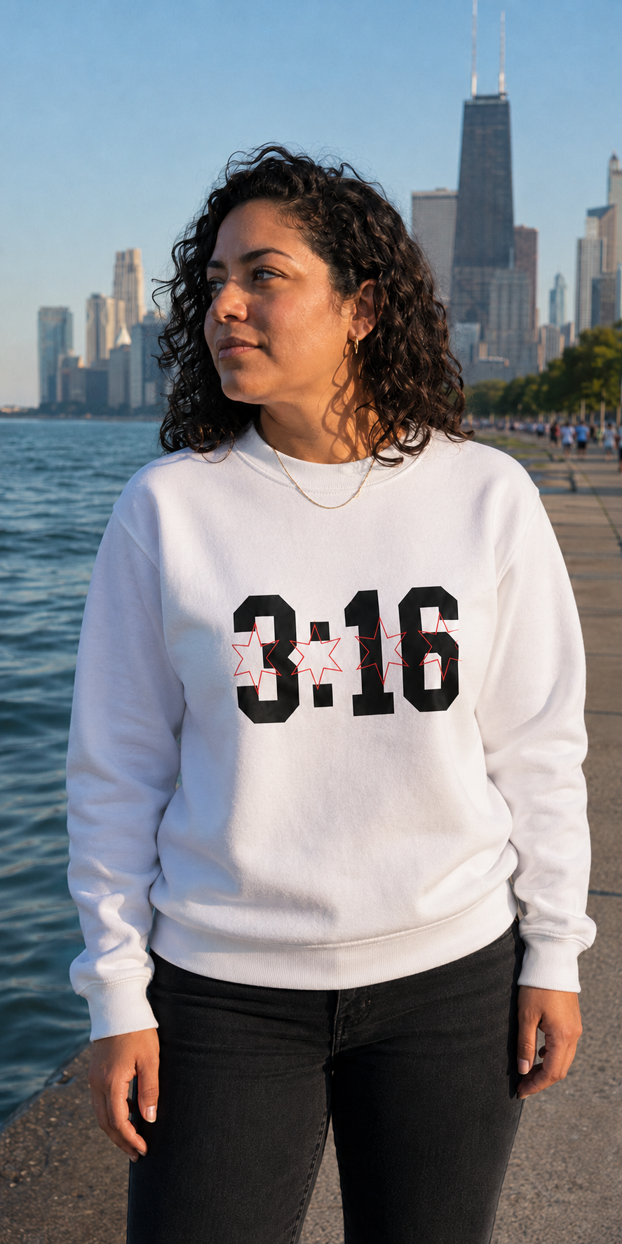 John 3:16 Christian crewneck sweatshirt, alternate view