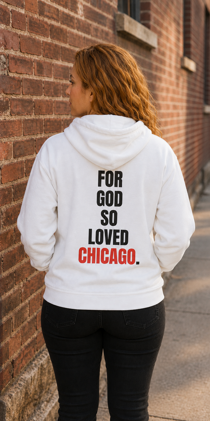 John 3:16 Christian hoodie, alternate product view